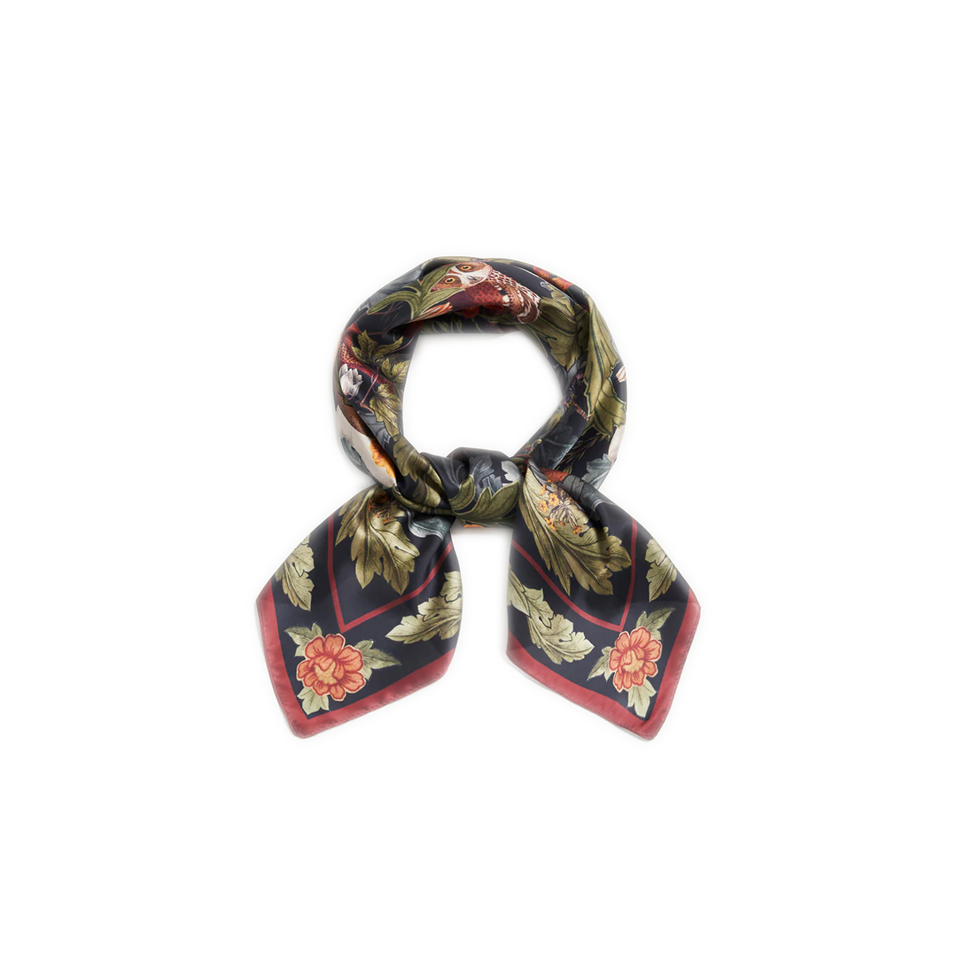 Winter Solstice Tales Green Square Scarf