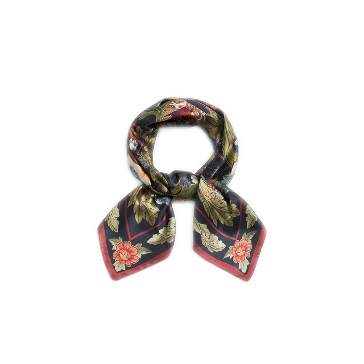 Winter Solstice Tales Green Square Scarf