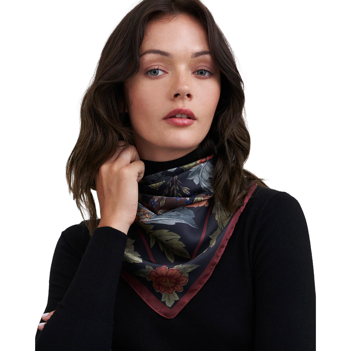 Winter Solstice Tales Green Square Scarf