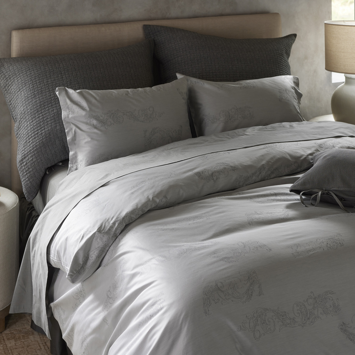 Sofia Cotton Duvets In Graphite By SDH