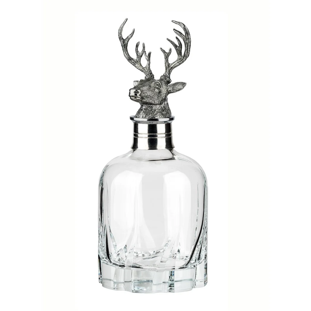 Lead Free Crystal Whiskey Decanter - Stag