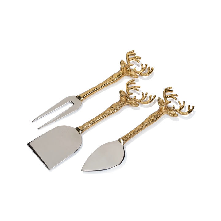 Stag Head Fromage Serving Set of 3