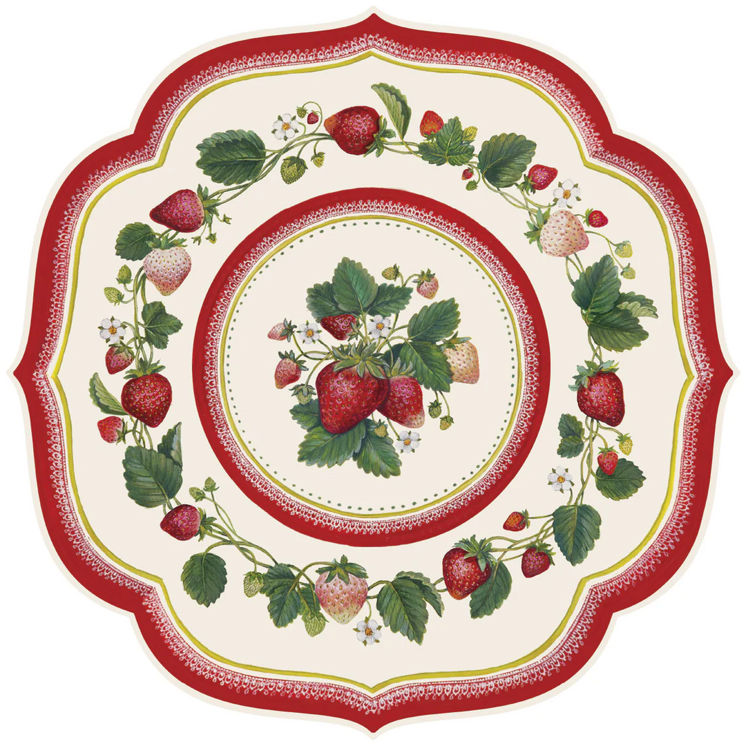 Die Cut Strawberry China Placemats Pack of 12