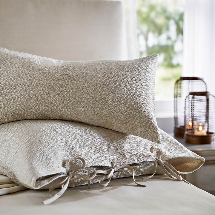 Sumi Platinum Decorative Tie Pillows By The Purists