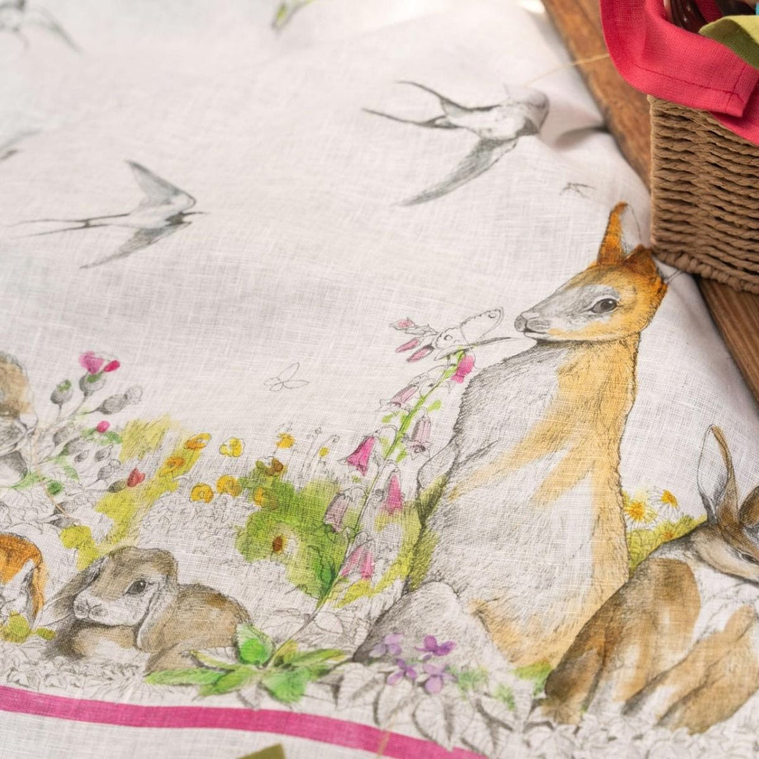 Remi Italian Linen Spring Tablecloth