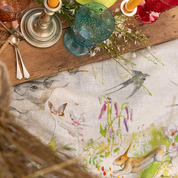 Remi Italian Linen Spring Tablecloth