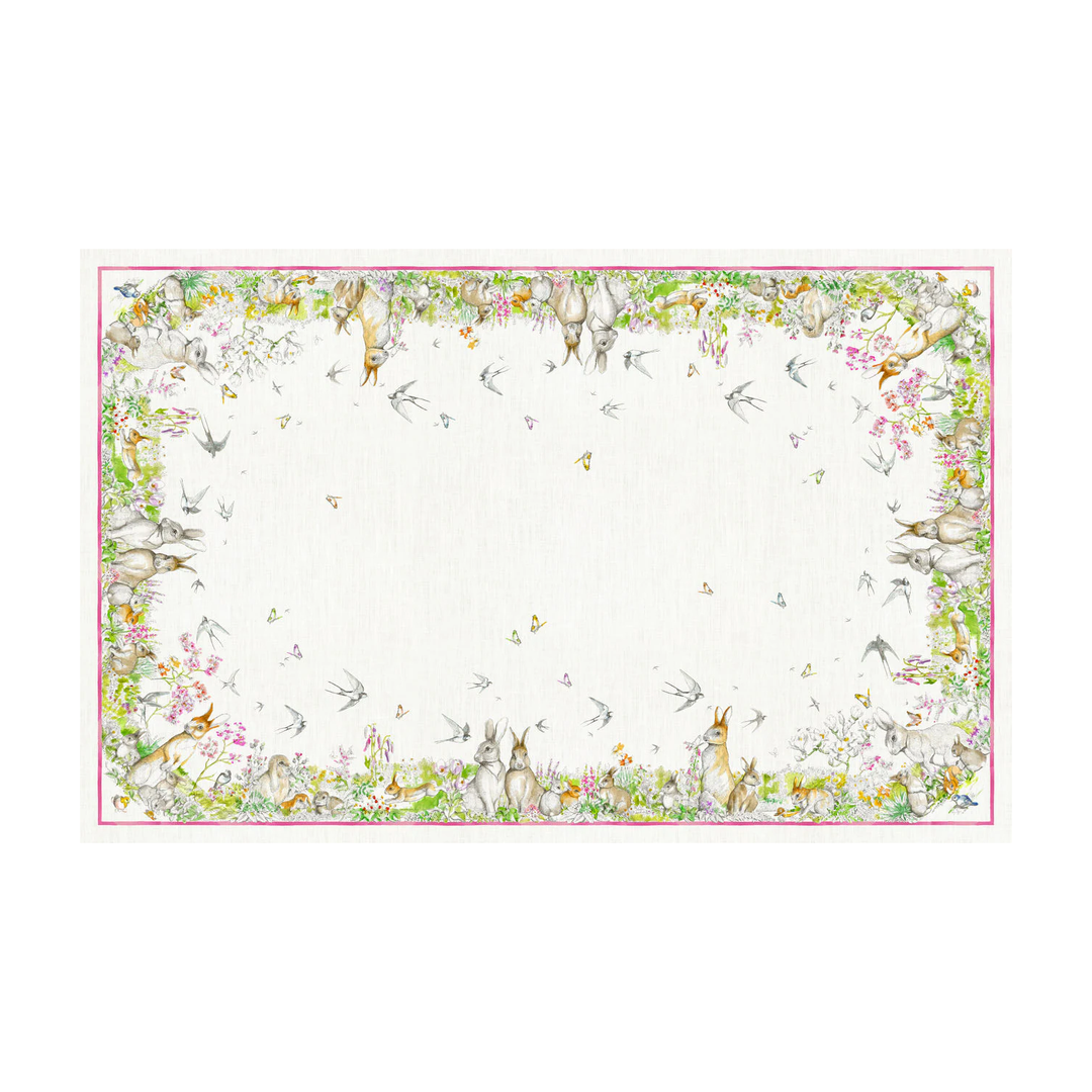 Remi Italian Linen Spring Tablecloth