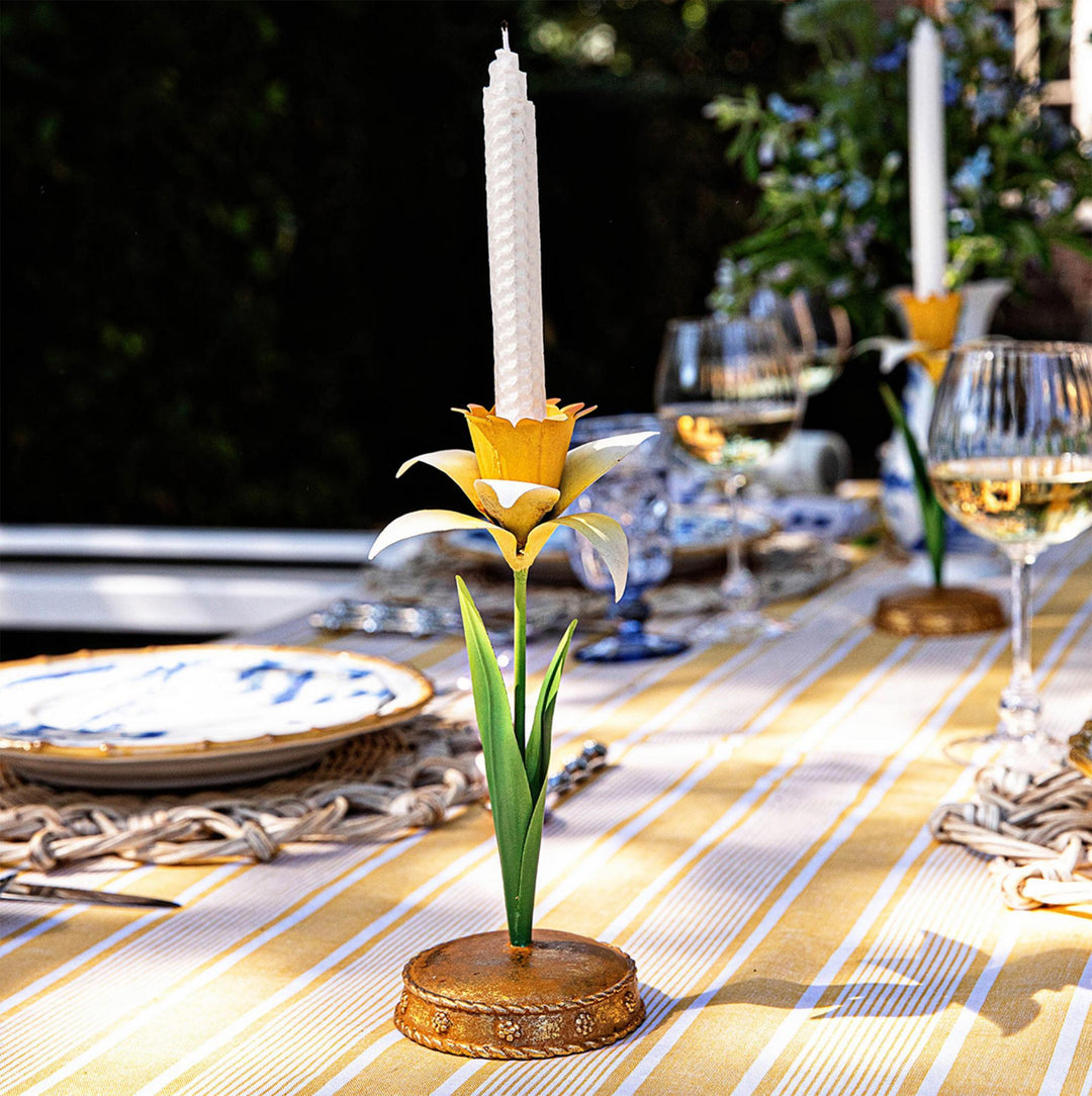 Juliska Meadow Walk Daffodil 9" Candlestick