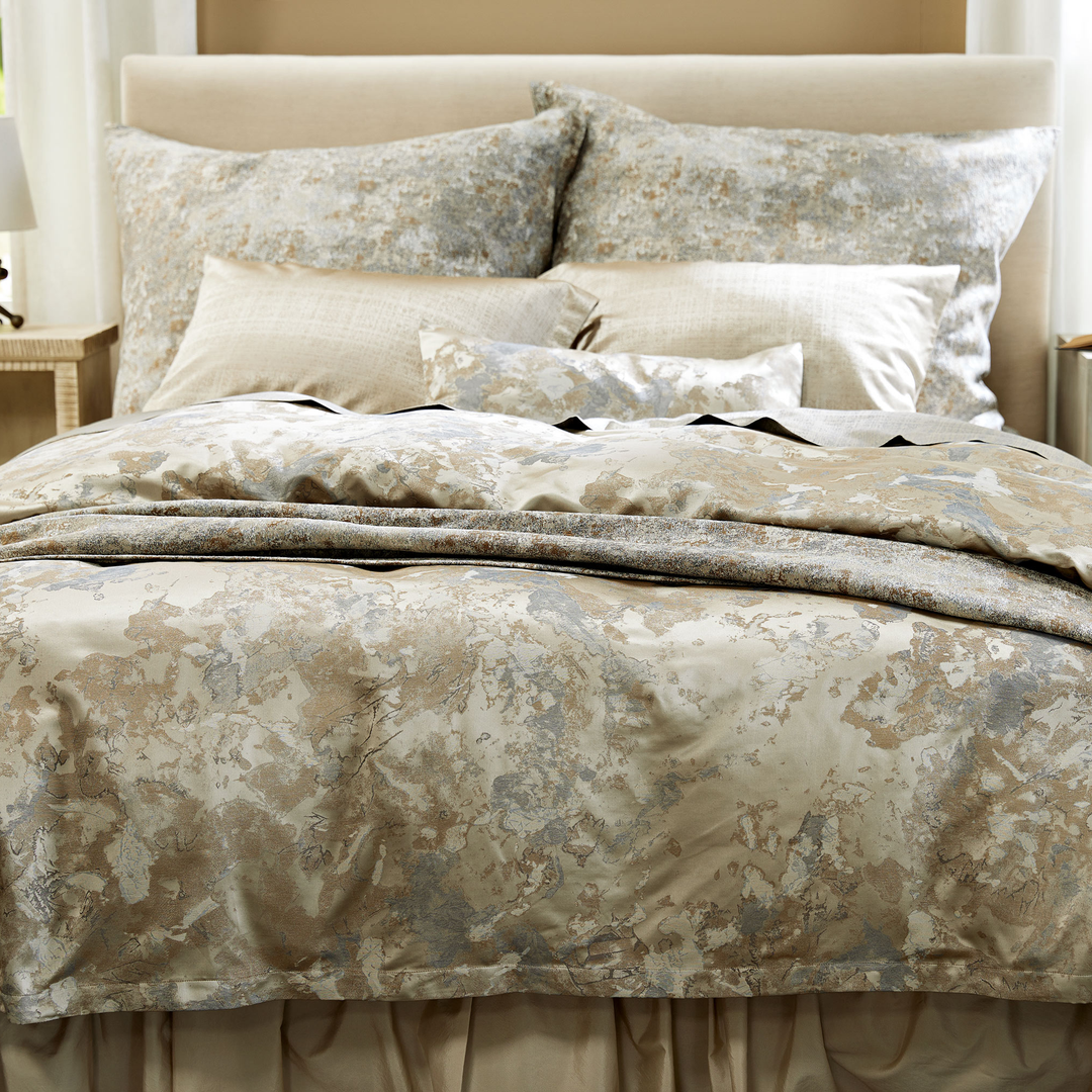 Trava Cotton Silk Duvets in Steel By SDH