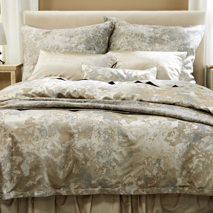 Trava Cotton Silk Duvets in Steel By SDH