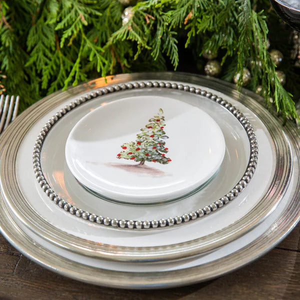 Tuscan Christmas Tree Canape/Bread Plate