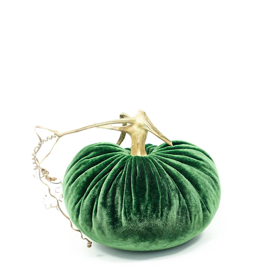 Velvet Pumpkin Emerald Green