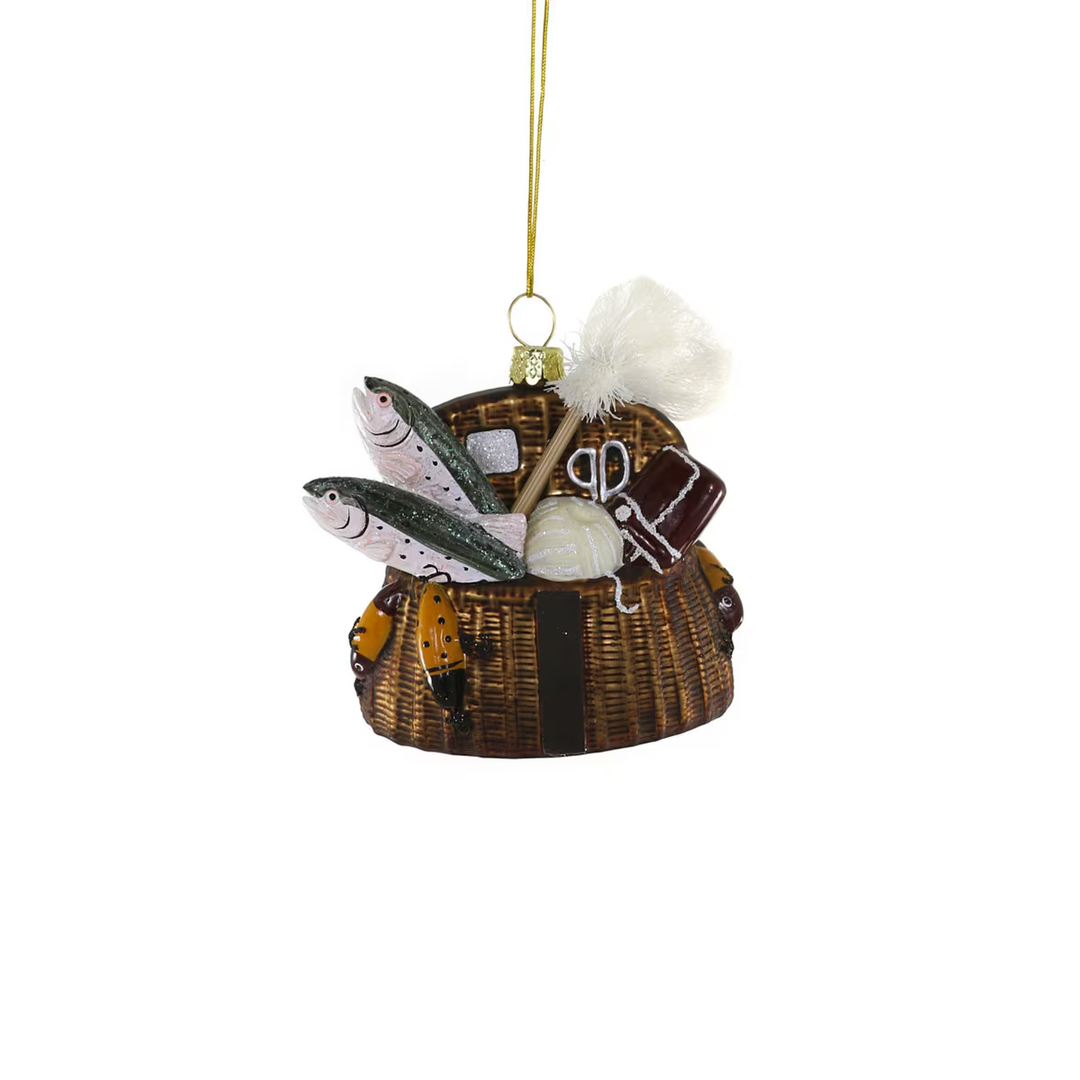 Vintage Fishing Creel Ornament