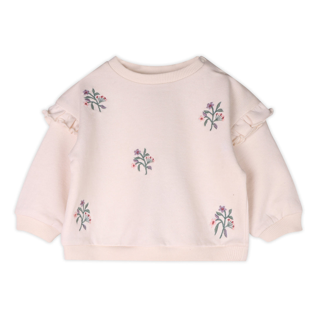 Organic Cotton Violet Bouquet Baby Sweatshirt & Legging Set