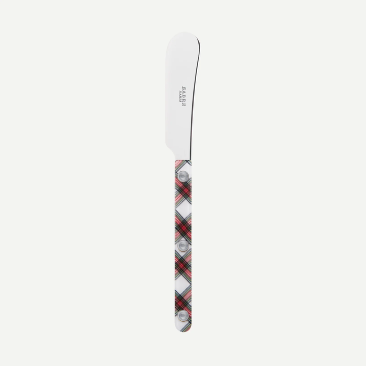Bistrot White Tartan Shiny Butter Spreader