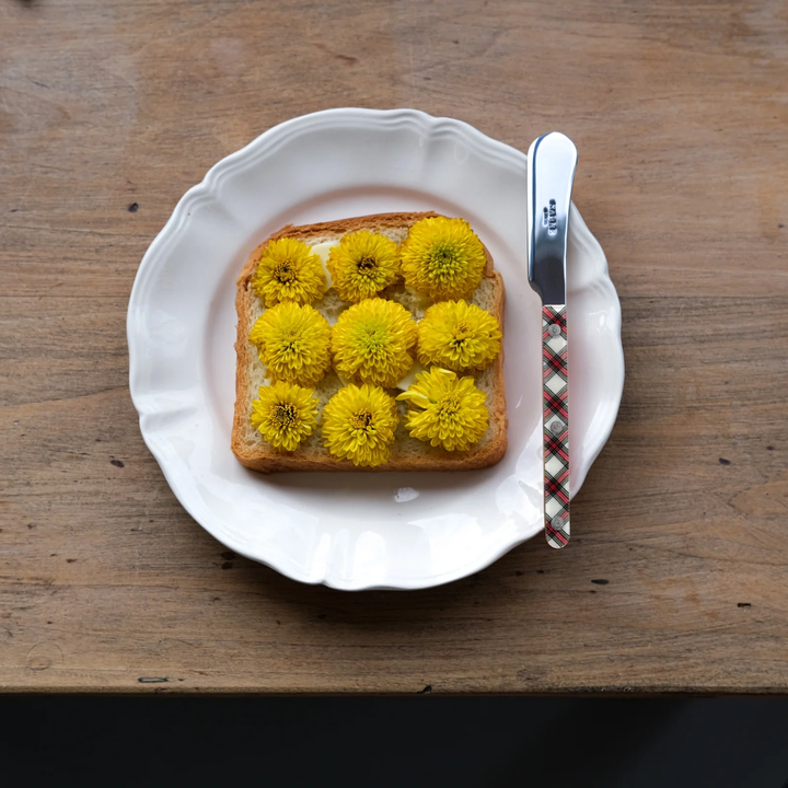 Bistrot White Tartan Shiny Butter Spreader