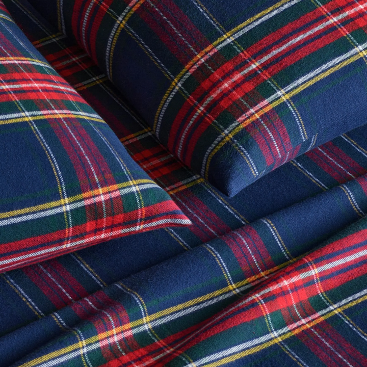 Queen Flannel Sheet Set in Windsor Tartan