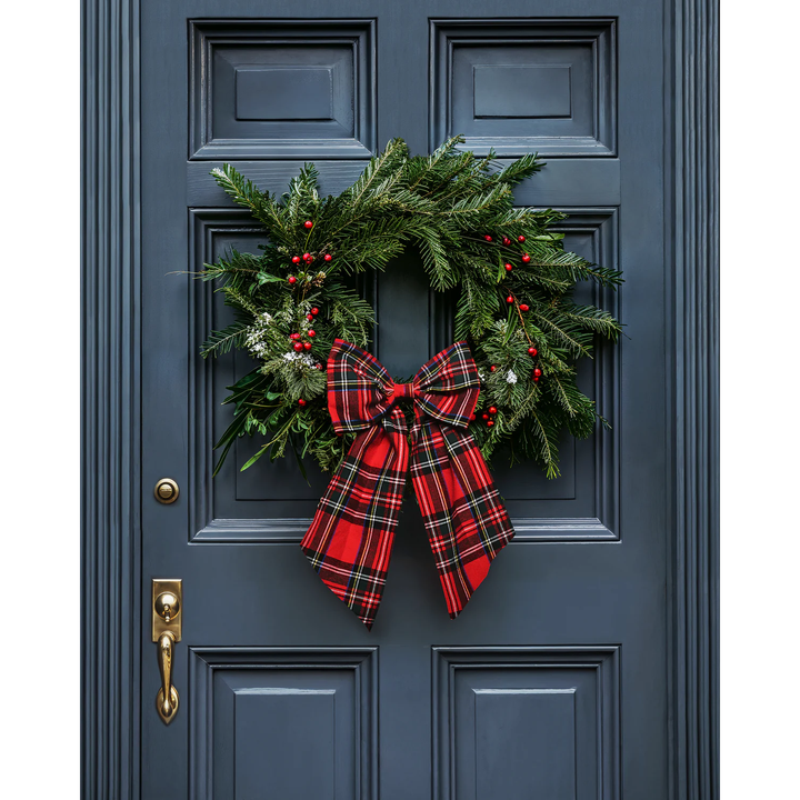 Wreath Bow in Imperial Tartan