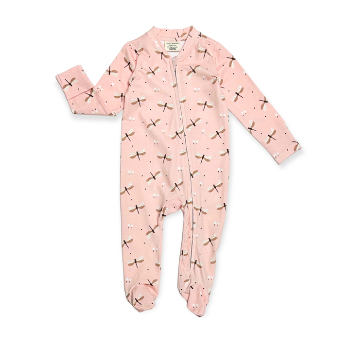 Dragonfly Zipper Footie Coverall