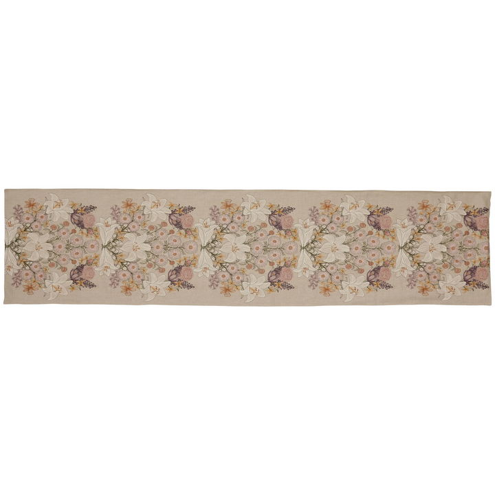 Lilies And Daisies Table Runner 18" x 76"