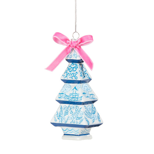 Chinoiserie Glass Topiary Tree Ornament