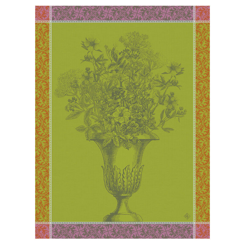 Floraison Purple Tea Towel