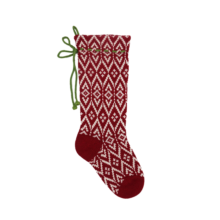 RED PATTERNED STOCKING