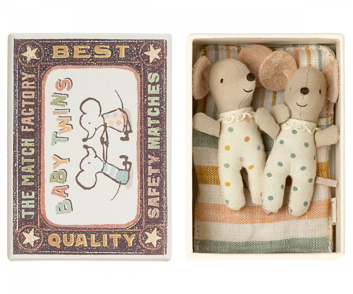 Maileg - Baby Twins in Matchbox