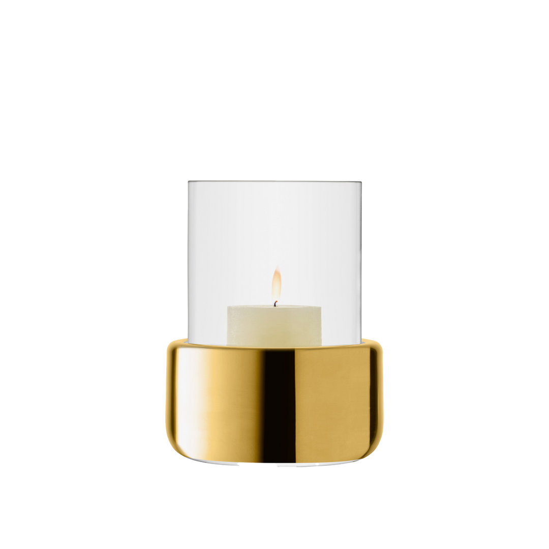 Aurum Gold Vase - Hurricane 7.75"