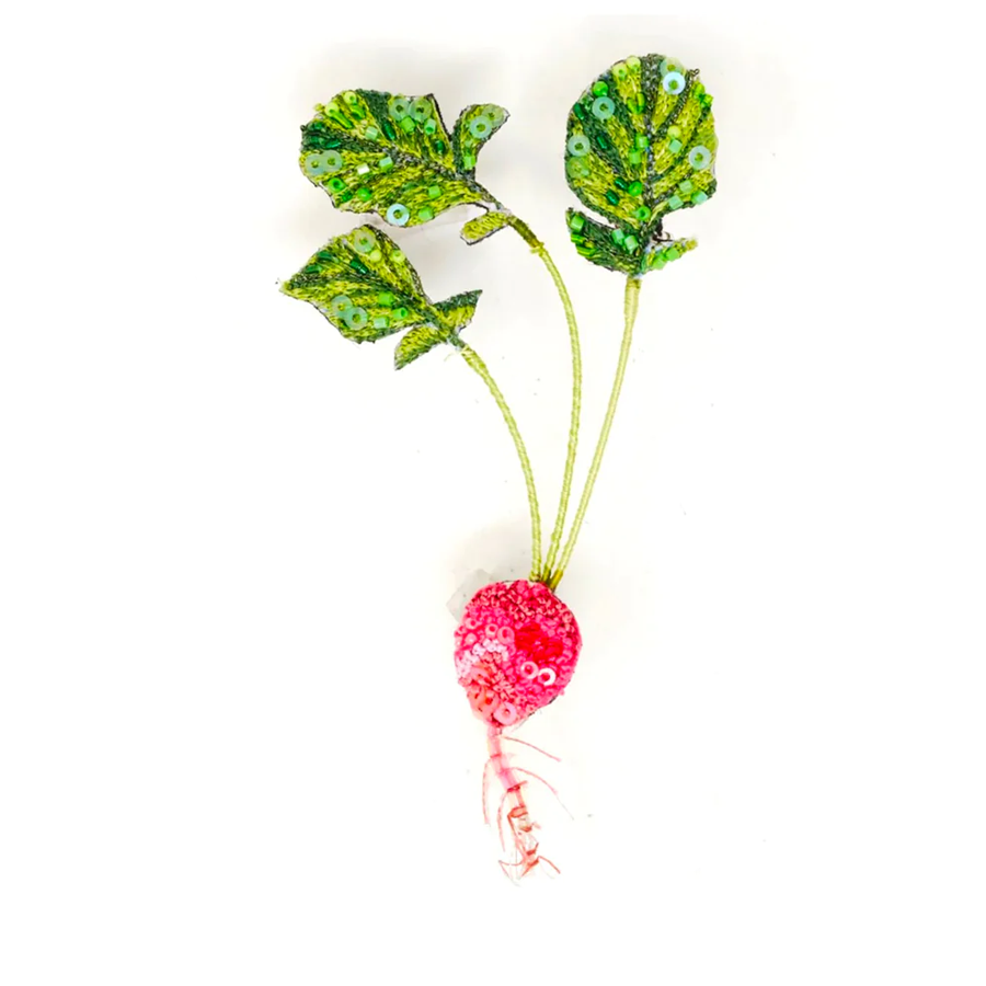 Red Radish Brooch Pin