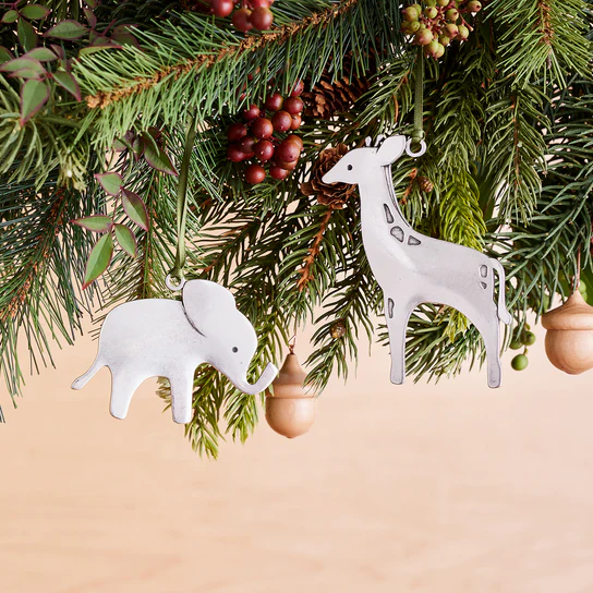 Pewter Elephant Ornament