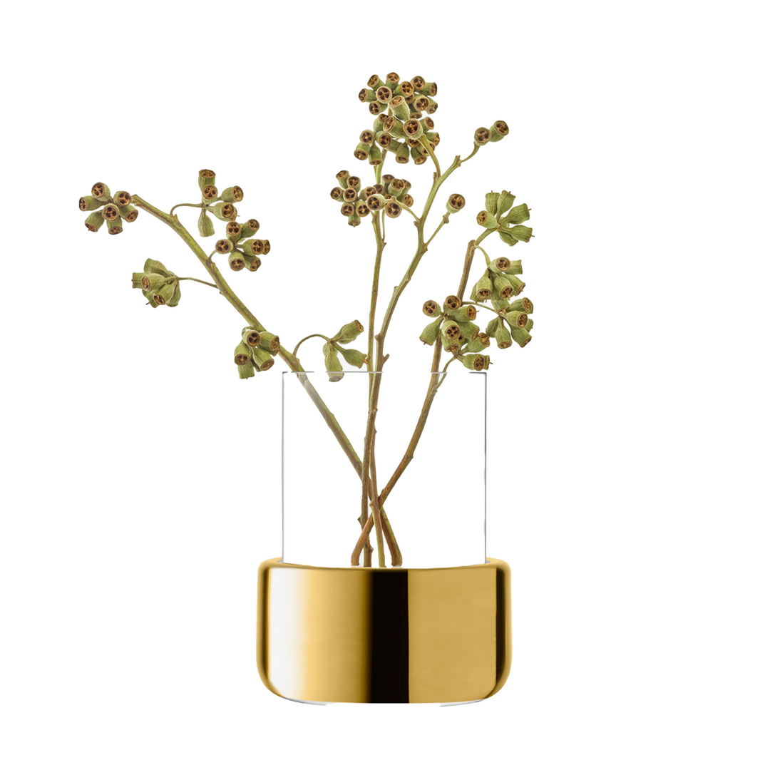 Aurum Gold Vase - Hurricane 7.75"