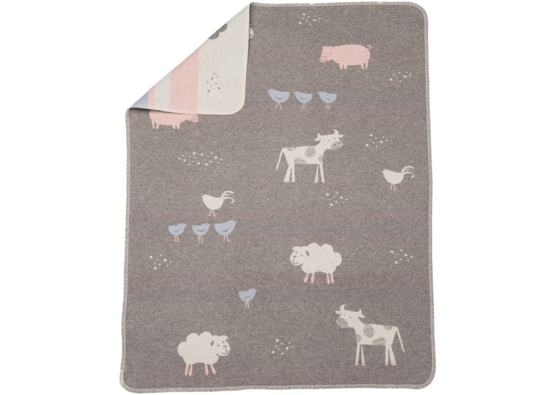 Juwel Baby Blanket Farm Life Smoke 27.5" x 36"