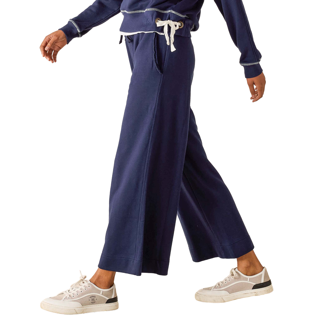 Frenchie Wide Leg Pant Cadet Blue