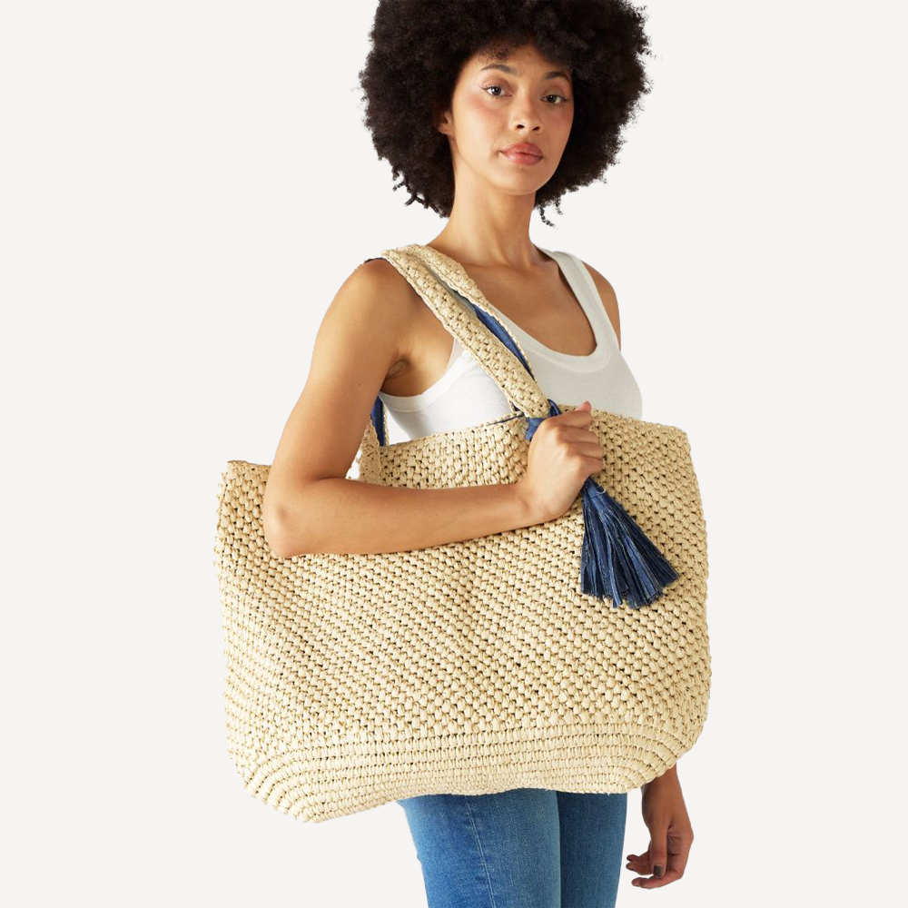 Sun Chaser Straw Tote Natural LG