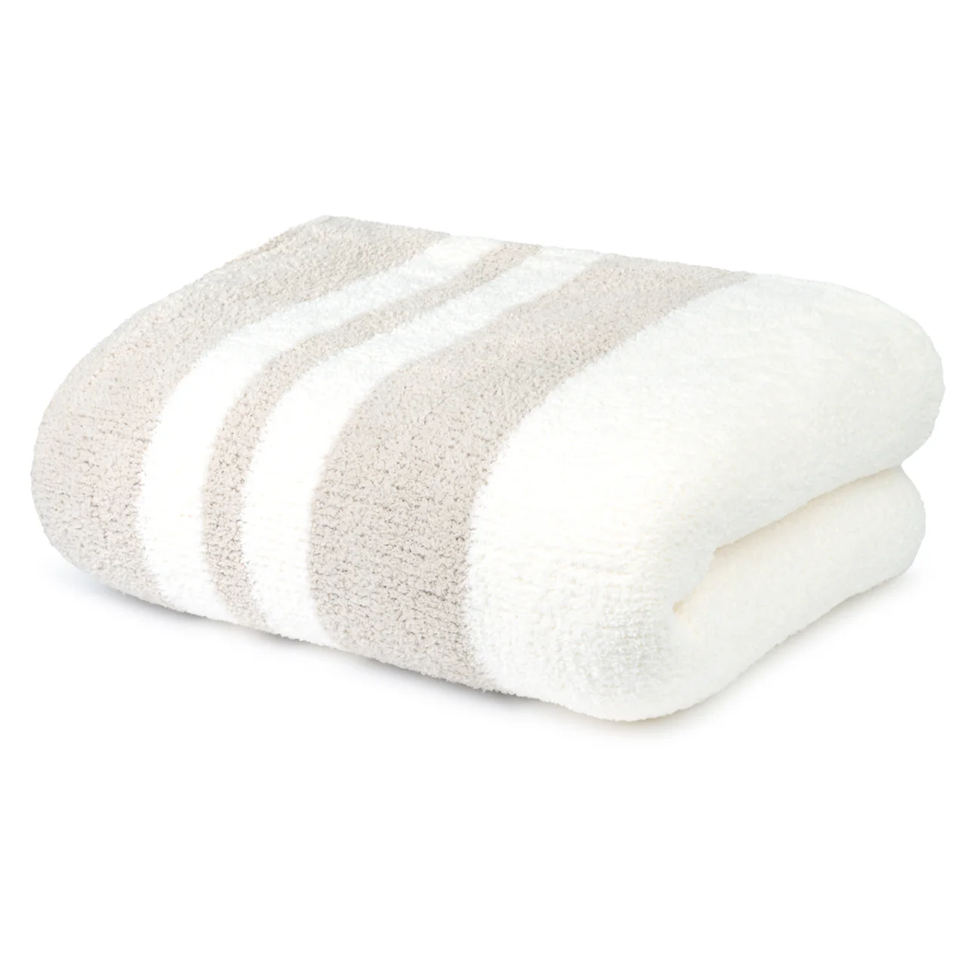 Multi Stripe Blanket Malt/Creme Queen