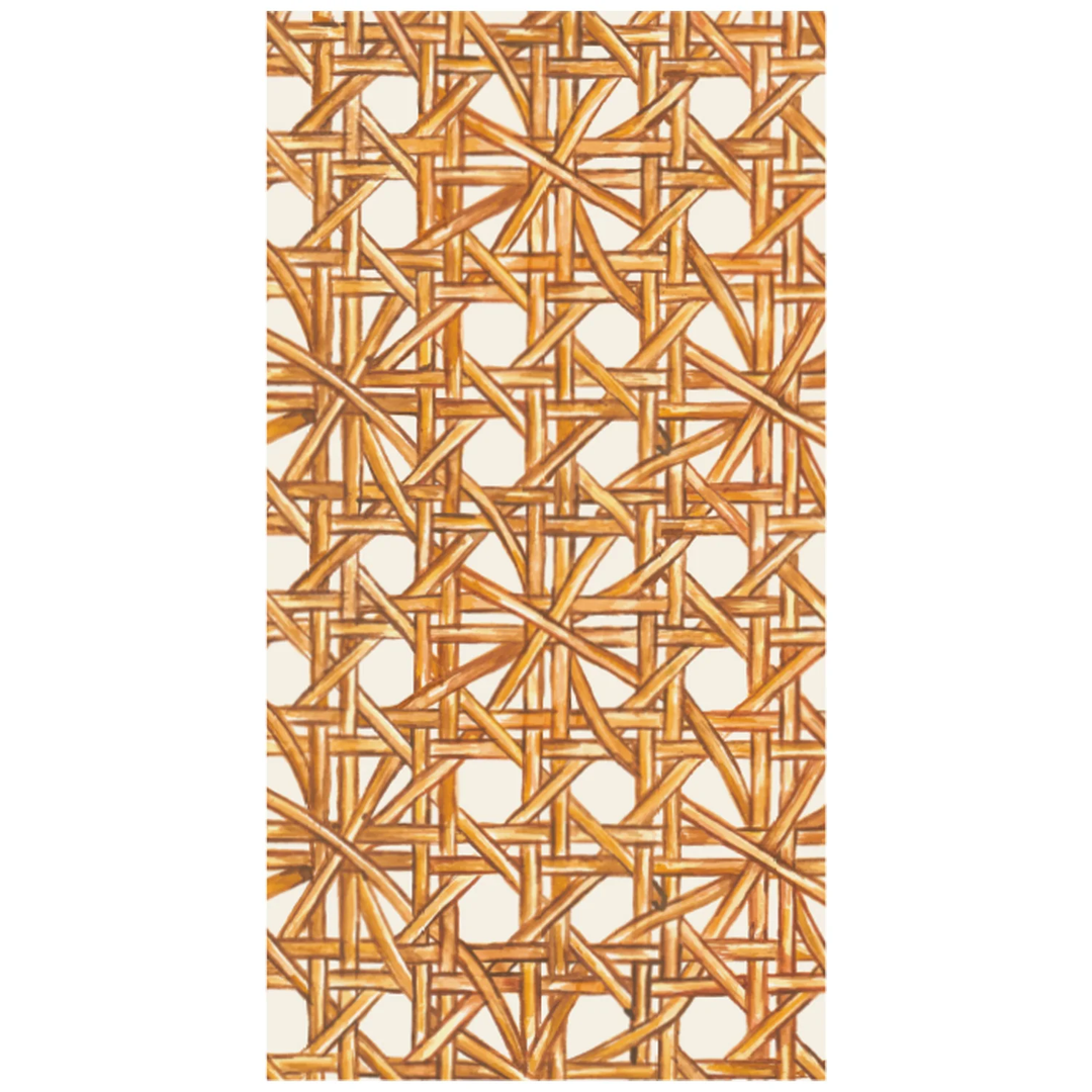 Rattan Weave Paper Guest Napkins Pack Of 16