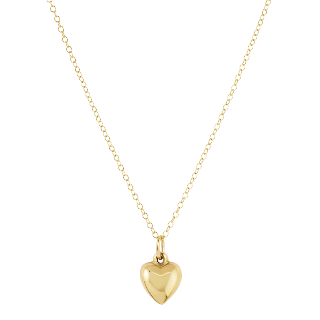 16" Necklace Gold - Love Plush Small Gold Charm