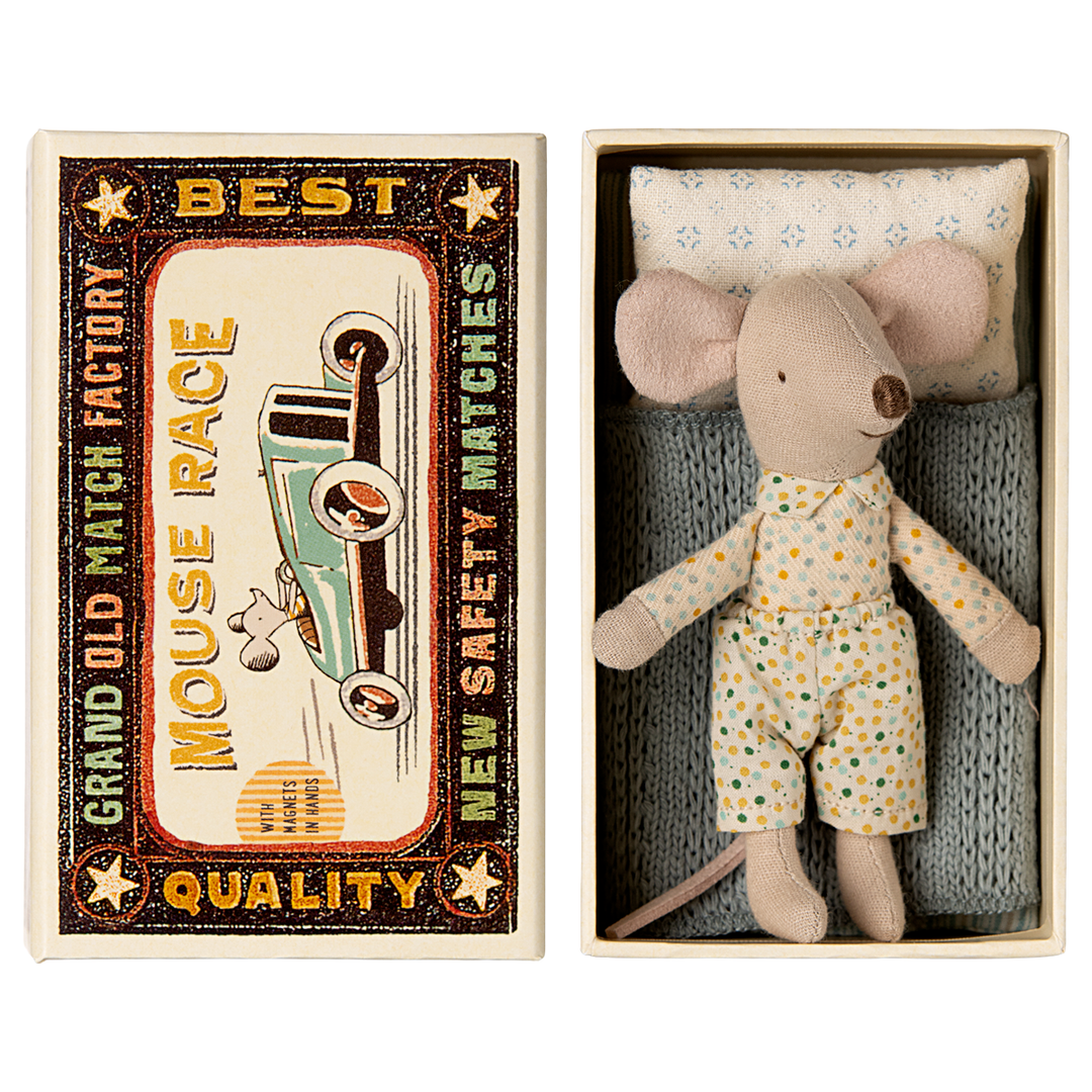 Maileg - Little Brother Mouse In Matchbox