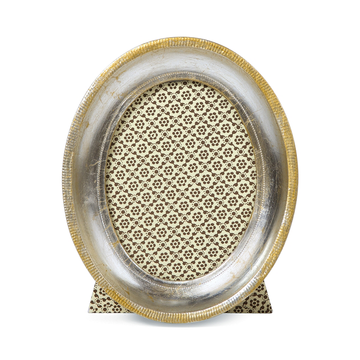 Oval Florentine Silver Frame 4" x 5"