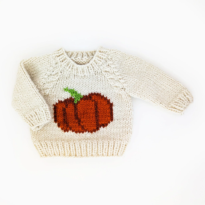 Pumpkin Crewneck Sweater For Baby and Toddler
