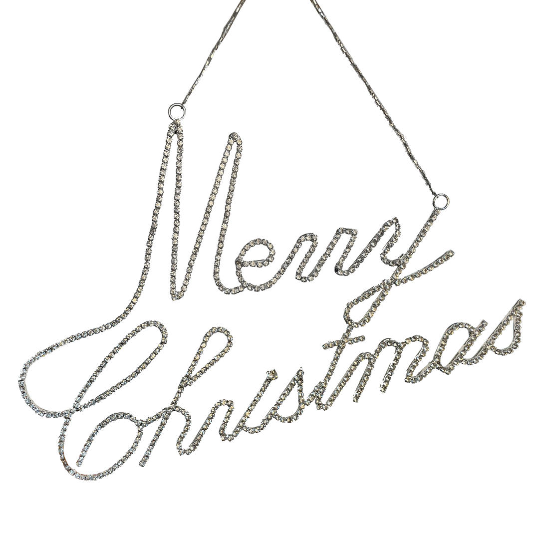 Diamond "Merry Christmas" Ornament