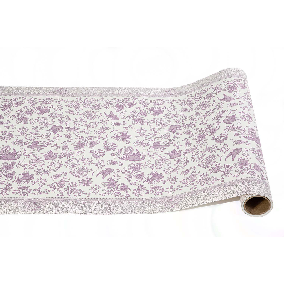 Regal Peacock Lilac Paper Table Runner