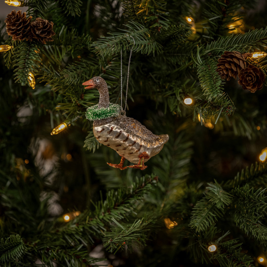 Brown Goose Ornament