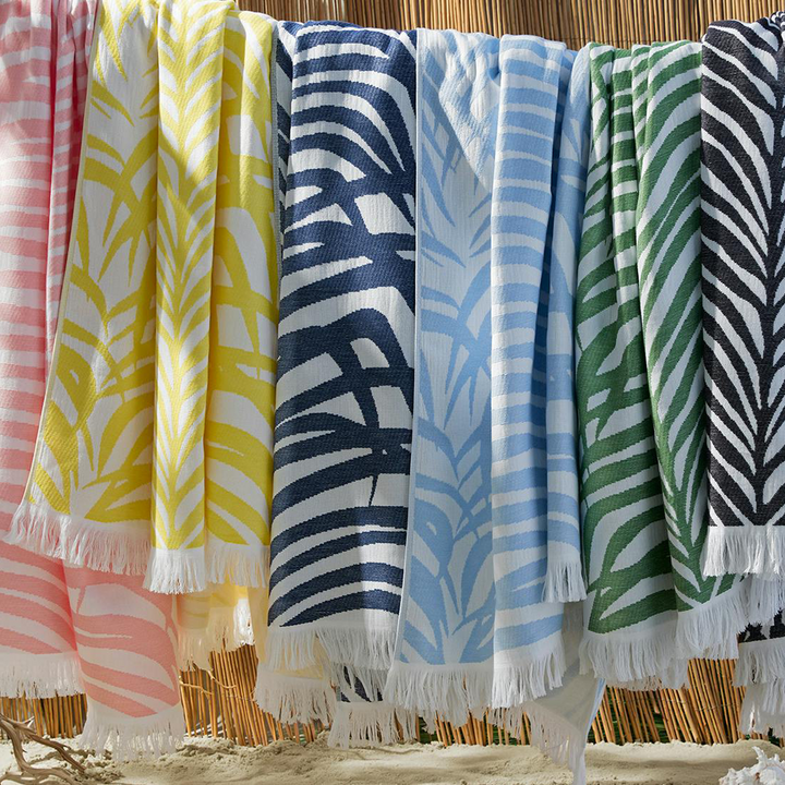MATOUK Zebra Palm Beach Towels