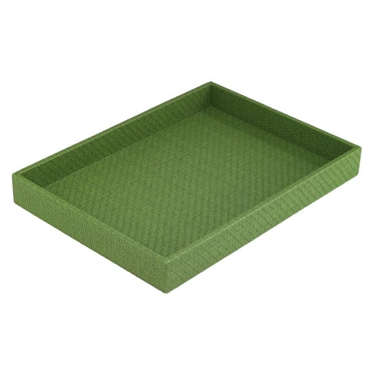 Wicker Rect Tray Grass