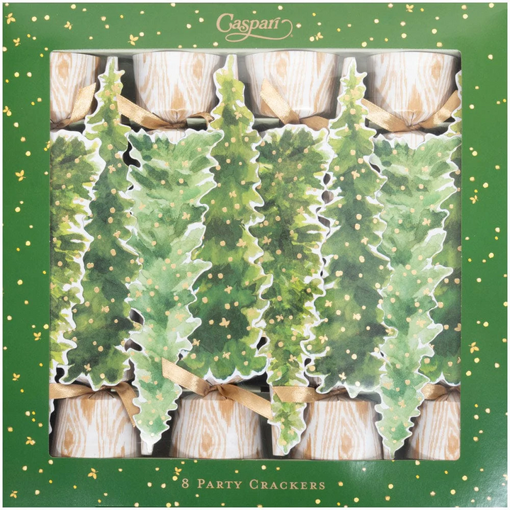 White Christmas Cone Crackers - Set of 8