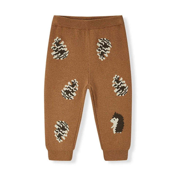 Pinecone & Hedgehog Knitted Birdseye Jacquard Sweatpants