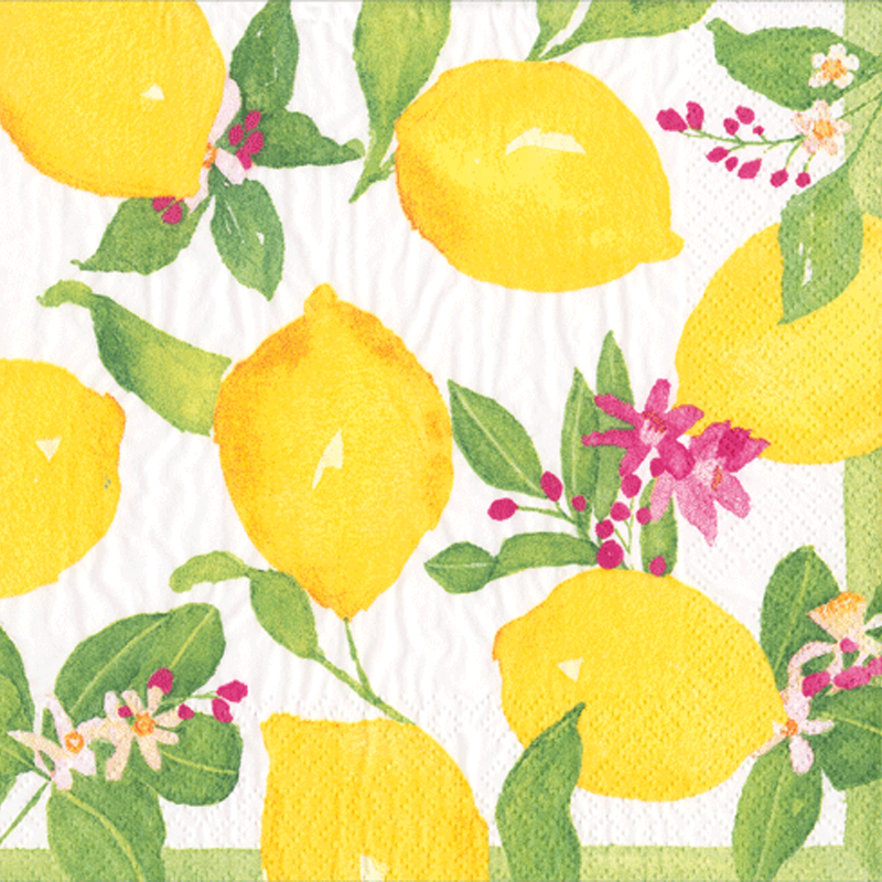 Limoncello Cocktail Napkins Pack of 20