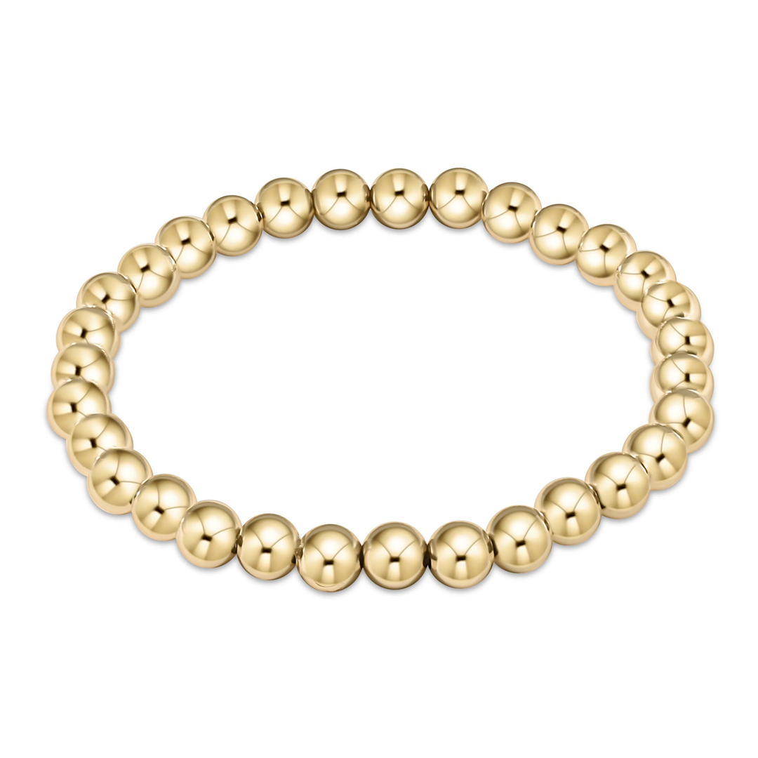 Classic Gold 6mm Beaded Bracelet